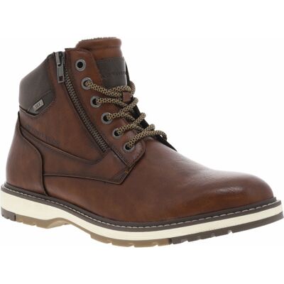 Tom Tailor - Bottines Tom Tailor Cognac Et à Lacets Et Zip Latéral - Cognac 40 - Publicité Tom Tailor - Bottines Tom Tailor Cognac Et à Lacets Et Zip Latéral - Cognac 40 - Publicité