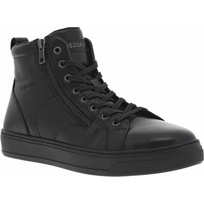 Redskins - Baskets Redskins En Cuir Noires Et à Lacets Et Zip Latéral - Noires 43 - Publicité Redskins - Baskets Redskins En Cuir Noires Et à Lacets Et Zip Latéral - Noires 43 - Publicité