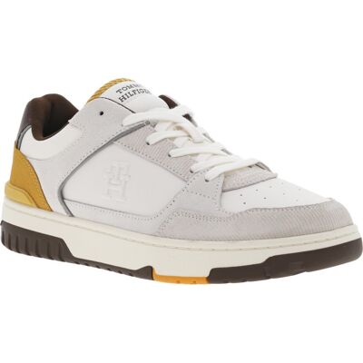 - Baskets Tommy Hilfiger En Cuir Blanches Et à Lacets Plats - Blanches 42 - Publicité - Baskets Tommy Hilfiger En Cuir Blanches Et à Lacets Plats - Blanches 42 - Publicité
