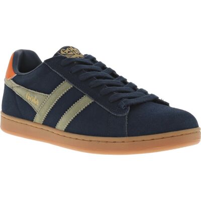 Gola - Baskets Gola En Croûte De Cuir Bleues Et à Lacets Plats - Bleues 44 - Publicité Gola - Baskets Gola En Croûte De Cuir Bleues Et à Lacets Plats - Bleues 44 - Publicité