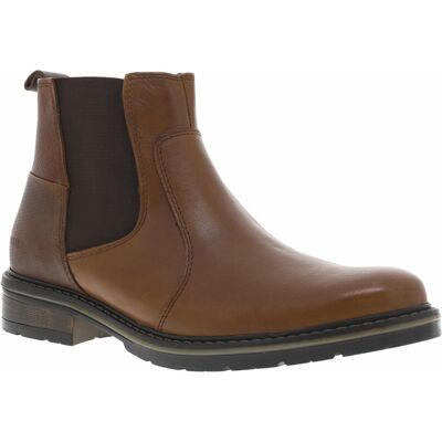 Redskins - Boots Redskins En Cuir Cognac Et à Zip Et Soufflet élastiqué - Cognac 45 - Publicité Redskins - Boots Redskins En Cuir Cognac Et à Zip Et Soufflet élastiqué - Cognac 45 - Publicité
