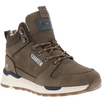 Mustang - Bottines Mustang Taupe Et à Zip Et Lacets Ronds - Taupe 41 - Publicité Mustang - Bottines Mustang Taupe Et à Zip Et Lacets Ronds - Taupe 41 - Publicité