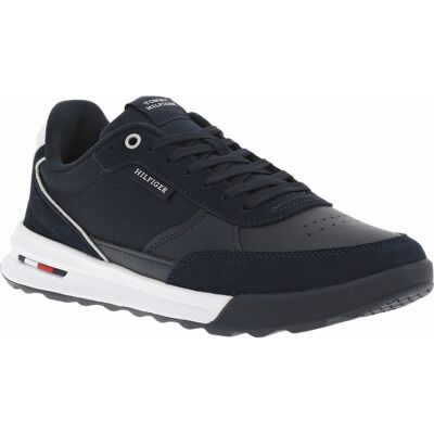 - Baskets Tommy Hilfiger En Cuir Marine Et à Lacets Plats - Marine 45 - Publicité - Baskets Tommy Hilfiger En Cuir Marine Et à Lacets Plats - Marine 45 - Publicité