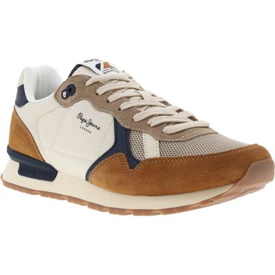 Pepe Jeans - Baskets Pepe Jeans En Cuir Tabac Et à Lacets - Tabac 42 - Publicité Pepe Jeans - Baskets Pepe Jeans En Cuir Tabac Et à Lacets - Tabac 42 - Publicité