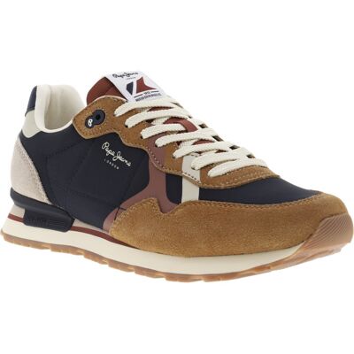 Pepe Jeans - Baskets Pepe Jeans En Cuir Cognac Et à Lacets - Cognac 41 - Publicité Pepe Jeans - Baskets Pepe Jeans En Cuir Cognac Et à Lacets - Cognac 41 - Publicité