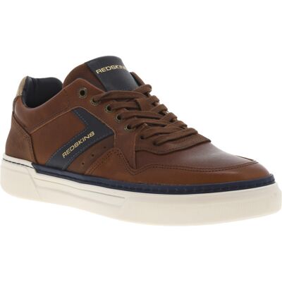 Redskins - Baskets Redskins En Cuir Cognac Et à Lacets - Cognac 44 - Publicité Redskins - Baskets Redskins En Cuir Cognac Et à Lacets - Cognac 44 - Publicité