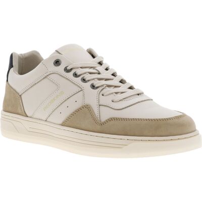 Redskins - Tennis Redskins En Cuir Blanc Et Beige Et à Lacets - Blanc Et Beige 45 - Publicité Redskins - Tennis Redskins En Cuir Blanc Et Beige Et à Lacets - Blanc Et Beige 45 - Publicité