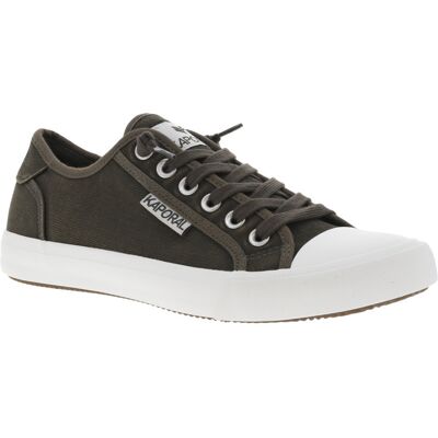 Kaporal - Tennis Kaporal Kakis Foncées Et à Lacets Plats - Kaki 44 - Publicité Kaporal - Tennis Kaporal Kakis Foncées Et à Lacets Plats - Kaki 44 - Publicité