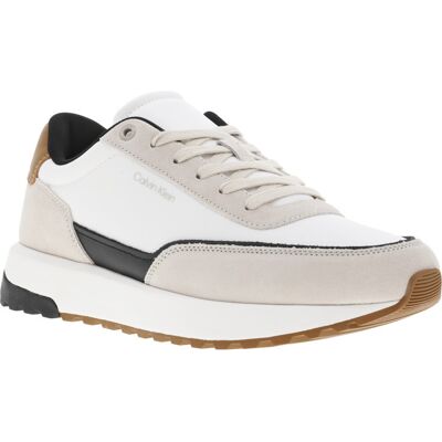 Klein - Baskets Calvin Klein City Runner En Cuir Blanches Et à Lacets - Blanches 45 - Publicité Klein - Baskets Calvin Klein City Runner En Cuir Blanches Et à Lacets - Blanches 45 - Publicité