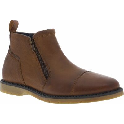 Bugatti - Boots Bugatti En Cuir Cognac Et à Zip - Cognac 43 - Publicité Bugatti - Boots Bugatti En Cuir Cognac Et à Zip - Cognac 43 - Publicité