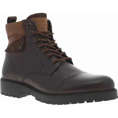 Redskins - Bottines Redskins En Cuir Marron Et à Lacets - Marron 43 - Publicité Redskins - Bottines Redskins En Cuir Marron Et à Lacets - Marron 43 - Publicité