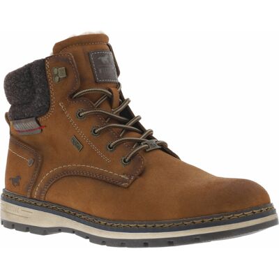 Mustang - Bottines Mustang Cognac Et à Zip Et Lacets Ronds - Cognac 43 - Publicité Mustang - Bottines Mustang Cognac Et à Zip Et Lacets Ronds - Cognac 43 - Publicité