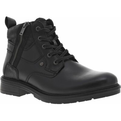 Redskins - Bottines Redskins En Cuir Noires Et à Lacets Et Zip Latéral - Noires 45 - Publicité Redskins - Bottines Redskins En Cuir Noires Et à Lacets Et Zip Latéral - Noires 45 - Publicité