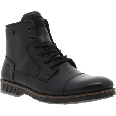 Rieker® - Bottines Rieker® En Cuir Noires Et à Lacets Et Zip Latéral - Noires 41 - Publicité Rieker® - Bottines Rieker® En Cuir Noires Et à Lacets Et Zip Latéral - Noires 41 - Publicité