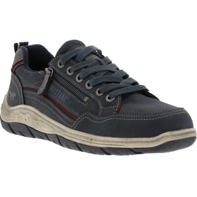 Mustang - Sneakers Mustang Bleu Marine Et à Lacets Et Zip Latéral - Bleu Marine 42 - Publicité Mustang - Sneakers Mustang Bleu Marine Et à Lacets Et Zip Latéral - Bleu Marine 42 - Publicité