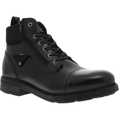 Redskins - Bottines Redskins En Cuir Noires Et à Lacets Et Zip Latéral - Noires 41 - Publicité Redskins - Bottines Redskins En Cuir Noires Et à Lacets Et Zip Latéral - Noires 41 - Publicité