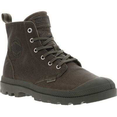 Palladium - Bottines Palladium En Cuir Kaki Et à Lacets Et Zip Latéral - Kaki 46 - Publicité Palladium - Bottines Palladium En Cuir Kaki Et à Lacets Et Zip Latéral - Kaki 46 - Publicité
