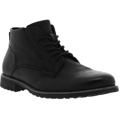 Bugatti - Bottines Bugatti Catano En Cuir Noires Et à Zip Et Lacets Ronds - Noir 41 - Publicité Bugatti - Bottines Bugatti Catano En Cuir Noires Et à Zip Et Lacets Ronds - Noir 41 - Publicité