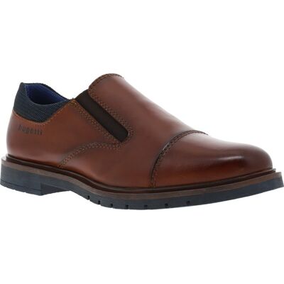 Bugatti - Mocassins Bugatti Ciriaco En Cuir Cognac Et à Soufflets élastiqués - Marron 40 - Publicité Bugatti - Mocassins Bugatti Ciriaco En Cuir Cognac Et à Soufflets élastiqués - Marron 40 - Publicité