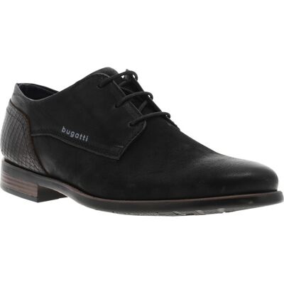 Bugatti - Derbies Bugatti Licio Eco En Cuir Noires Et à Lacets Ronds - Noir 42 - Publicité Bugatti - Derbies Bugatti Licio Eco En Cuir Noires Et à Lacets Ronds - Noir 42 - Publicité