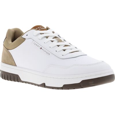 - Tennis Tommy Hilfiger En Cuir Sable Et à Lacets - Beige 41 - Publicité - Tennis Tommy Hilfiger En Cuir Sable Et à Lacets - Beige 41 - Publicité