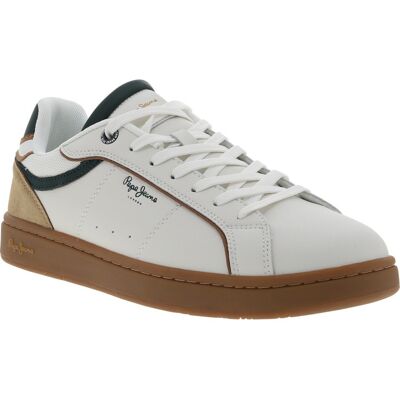 Pepe Jeans - Tennis Pepe Jeans Clay Class M En Cuir Blanches Et à Lacets - Blanc 40 - Publicité Pepe Jeans - Tennis Pepe Jeans Clay Class M En Cuir Blanches Et à Lacets - Blanc 40 - Publicité
