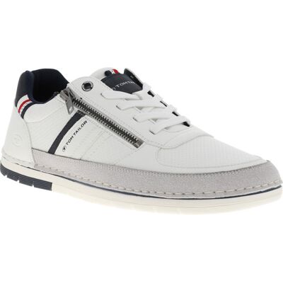 Tom Tailor - Tennis Tom Tailor Blanches Et à Lacets Et Zip Latéral - Blanc 40 - Publicité Tom Tailor - Tennis Tom Tailor Blanches Et à Lacets Et Zip Latéral - Blanc 40 - Publicité