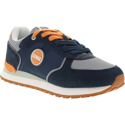 Colmar - Baskets Colmar Travis Block En Cuir Bleu Marine Et à Lacets - Bleu Foncé 46 - Publicité Colmar - Baskets Colmar Travis Block En Cuir Bleu Marine Et à Lacets - Bleu Foncé 46 - Publicité