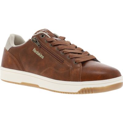 Redskins - Tennis Redskins Gobat Cognac Et à Lacets Et Zip Latéral - Brun 44 - Publicité Redskins - Tennis Redskins Gobat Cognac Et à Lacets Et Zip Latéral - Brun 44 - Publicité