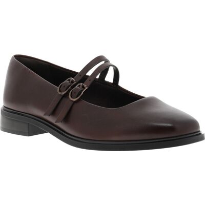 Tamaris - Ballerines En Cuir Chocolat à Talon Décroché Bas Et à Boucle - Marron 37 - Publicité Tamaris - Ballerines En Cuir Chocolat à Talon Décroché Bas Et à Boucle - Marron 37 - Publicité