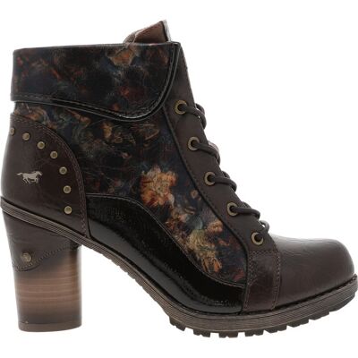 Mustang - Bottines Ress $23715 Marron à Talon Décroché Moyen Et à Revêtement Fleuri - Marron 37 - Publicité Mustang - Bottines Ress $23715 Marron à Talon Décroché Moyen Et à Revêtement Fleuri - Marron 37 - Publicité