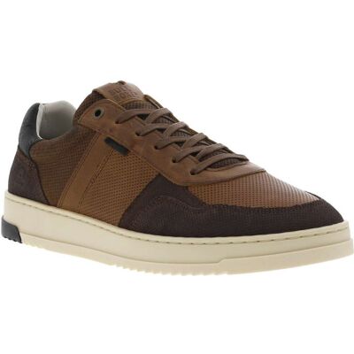 Bullboxer - Baskets Basses Bullboxer En Cuir Cognac Et à Lacets - Cognac 44 - Publicité Bullboxer - Baskets Basses Bullboxer En Cuir Cognac Et à Lacets - Cognac 44 - Publicité