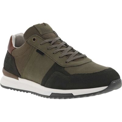 Bullboxer - Baskets Basses Bullboxer En Cuir Kaki Et à Lacets - Kaki 41 - Publicité Bullboxer - Baskets Basses Bullboxer En Cuir Kaki Et à Lacets - Kaki 41 - Publicité