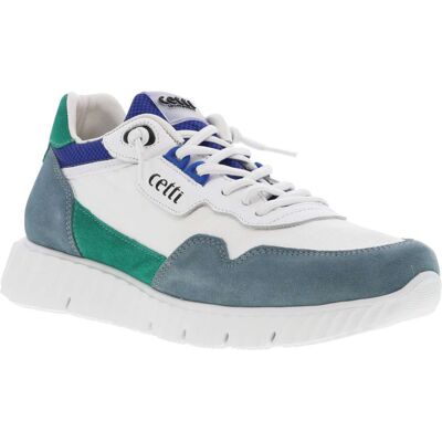 Cetti - Baskets Basses Cetti En Cuir Bleues Et à Lacets - Bleues 42 - Publicité Cetti - Baskets Basses Cetti En Cuir Bleues Et à Lacets - Bleues 42 - Publicité
