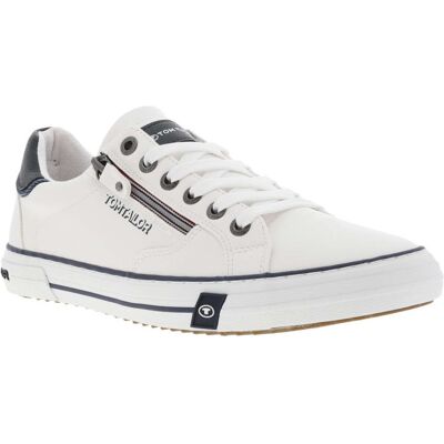 Tom Tailor - Baskets Basses Tom Tailor Blanches Et à Lacets Et Zip Latéral - Blanches 43 - Publicité Tom Tailor - Baskets Basses Tom Tailor Blanches Et à Lacets Et Zip Latéral - Blanches 43 - Publicité