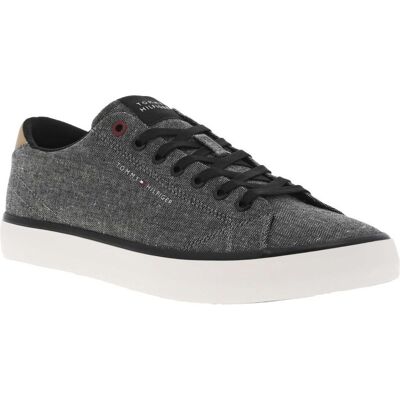 - Baskets Basses Tommy Hilfiger Noires Chinées - Noires 40 - Publicité - Baskets Basses Tommy Hilfiger Noires Chinées - Noires 40 - Publicité
