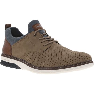 Rieker® - Baskets Basses Slip-on Et Lacets Décoratifs Rieker® En Cuir Kaki - Kaki 45 - Publicité Rieker® - Baskets Basses Slip-on Et Lacets Décoratifs Rieker® En Cuir Kaki - Kaki 45 - Publicité