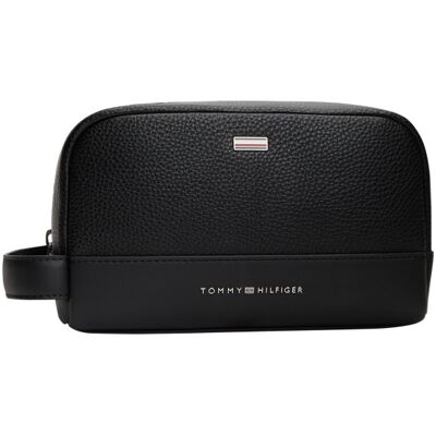 Tommy Hilfiger - Trousse Noire Horizontale Pourvue D'une Poignée Latérale De Transport - Noir TU - Publicité Tommy Hilfiger - Trousse Noire Horizontale Pourvue D'une Poignée Latérale De Transport - Noir TU - Publicité