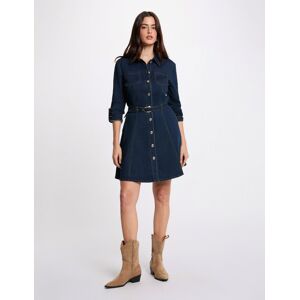 Morgan Robe courte ajustée denim brut femme 44 - Publicité Morgan Robe courte ajustée denim brut femme 44 - Publicité