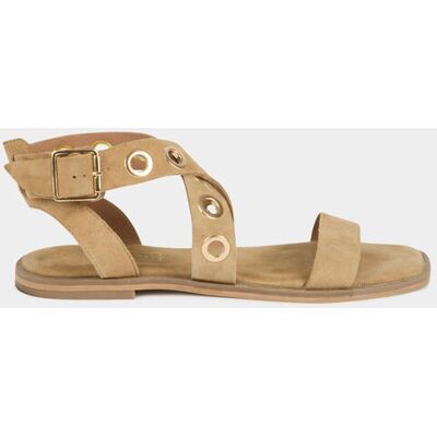 Morgan Sandale plates en cuir suédine beige femme BEIGE 37 - Publicité Morgan Sandale plates en cuir suédine beige femme BEIGE 37 - Publicité