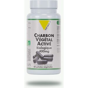 Vitall+ CHARBON VÉGÉTAL ACTIVÉ BIO 400mg 60 gélules végétales Vital+