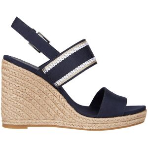 Sandales à talon haut marine Tommy Hilfiger - Décontracté - 11cm - Publicité Sandales à talon haut marine Tommy Hilfiger - Décontracté - 11cm - Publicité