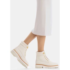 LIUJO Bottines En Cuir Suédé, Blanc, 38 - Publicité LIUJO Bottines En Cuir Suédé, Blanc, 38 - Publicité