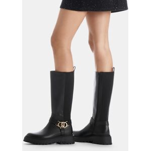 LIUJO Bottes Hautes En Cuir, Noir, 35 - Publicité LIUJO Bottes Hautes En Cuir, Noir, 35 - Publicité