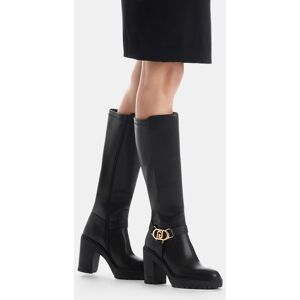 LIUJO Bottes Hautes En Cuir, Noir, 35 - Publicité LIUJO Bottes Hautes En Cuir, Noir, 35 - Publicité