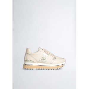 LIUJO Sneakers À Plateforme En Cuir, Blanc, 36 - Publicité LIUJO Sneakers À Plateforme En Cuir, Blanc, 36 - Publicité