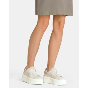 LIUJO Sneakers À Plateforme En Cuir, Blanc, 36 - Publicité LIUJO Sneakers À Plateforme En Cuir, Blanc, 36 - Publicité