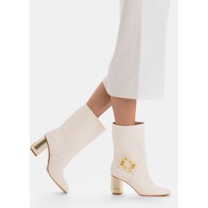 LIUJO Bottines À Talons Bloc, Lait, 36 - Publicité LIUJO Bottines À Talons Bloc, Lait, 36 - Publicité