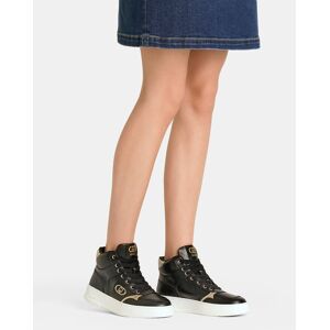 LIUJO Sneakers Modèle Basket En Cuir, Noir, 38 - Publicité LIUJO Sneakers Modèle Basket En Cuir, Noir, 38 - Publicité