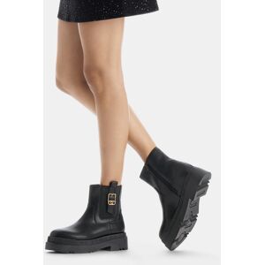 LIUJO Bottines À Plateforme En Cuir, Noir, 41 - Publicité LIUJO Bottines À Plateforme En Cuir, Noir, 41 - Publicité